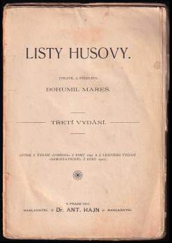 Jan Hus: Listy Husovy