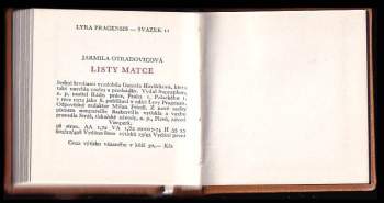 Jarmila Otradovicová: Listy matce