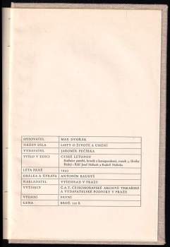 Max Dvořák: Listy o životě a umění