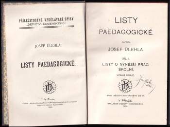 Josef Úlehla: Listy paedagogické
