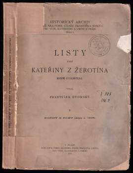 Listy paní Kateřiny z Žerotína rozené z Valdštejna