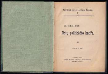 Albín Bráf: Listy politického kacíře
