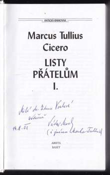 Marcus Tullius Cicero: Listy přátelům