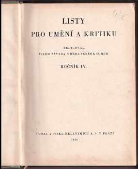 Listy pro umění a kritiku