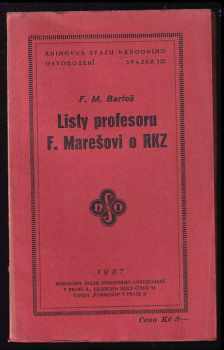 Listy profesoru F. Marešovi o RKZ
