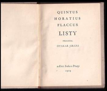 Quintus Flaccus Horatius: Listy