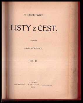 Henryk Sienkiewicz: Listy z cest