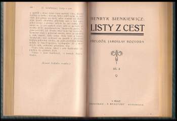 Henryk Sienkiewicz: Listy z cest