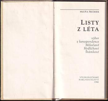 Fráňa Šrámek: Listy z léta