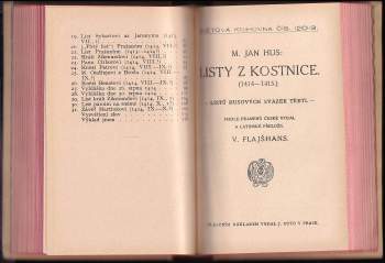 Jan Hus: Listy z Prahy (do r. 1412). Listy z vyhnanství (1412-1414). Listy z Kostnice (1414-1415)