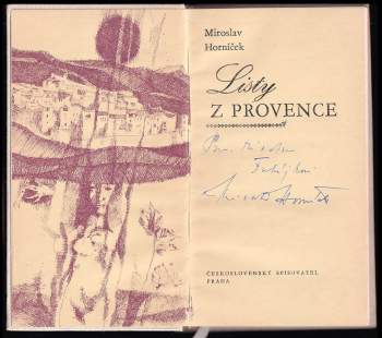 Miroslav Horníček: Listy z Provence