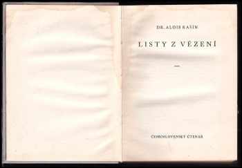 Alois Rašín: Listy z vězení