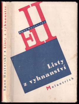 Egon Hostovský: Listy z vyhnanství