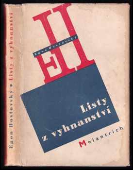 Egon Hostovský: Listy z vyhnanství