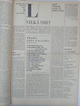 Milan Kundera: Literární listy  ROČNÍK I. ČÍSLO 1-8 + ROČNÍK 2 ČÍSLO 1-19