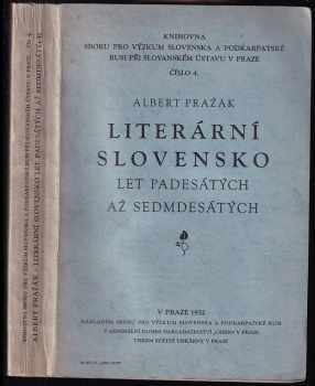 Literární Slovensko let padesátých až sedmdesátých
