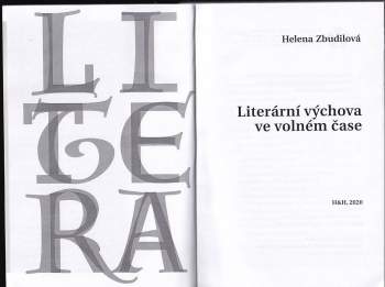 Helena Zbudilová: Literární výchova ve volném čase