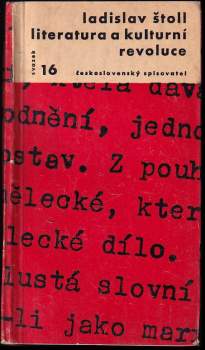Ladislav Štoll: Literatura a kulturní revoluce