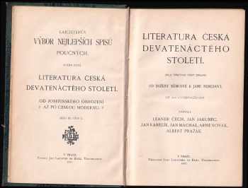 Jan Jakubec: Literatura česká devatenáctého století