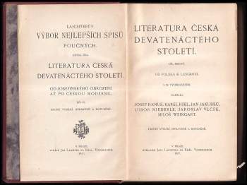 Jaroslav Vlček: Literatura česká devatenáctého století