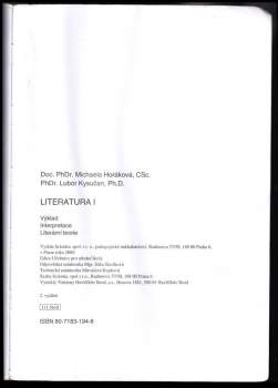 Michaela Hashemi: Literatura I