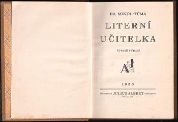 František Sokol Tůma: Literní učitelka