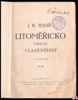 Jaroslav Rudolf Tesař: Litoměřicko