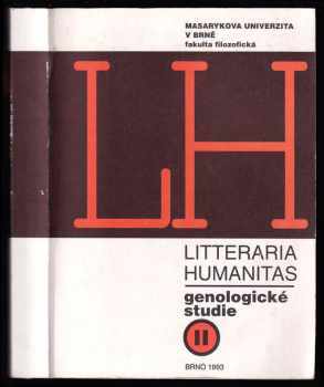 Danuše Kšicová: Litteraria humanitas - genologické studie &lt;&lt;II=02&gt;&gt : k poctě profesora Franka Wollmana