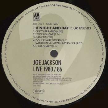 Joe Jackson: Live 1980 / 86 (2xLP)