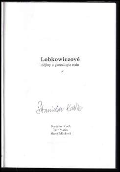 Marie Mžyková: Lobkowiczové