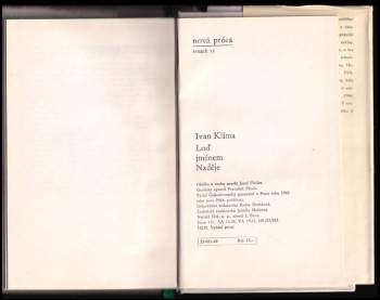 Ivan Klíma: Loď jménem Naděje