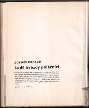 Zdeněk Kropáč: Lodě, hvězdy, polárníci