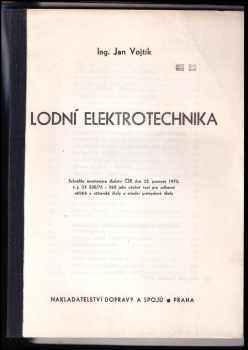 Jan Vojtík: Lodní elektrotechnika