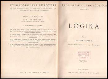 Josef Tvrdý: Logika