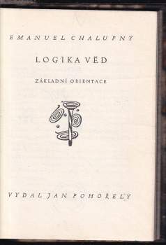 Emanuel Chalupný: Logika věd