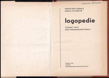 František Kábele: Logopedie