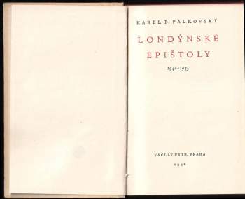 Břetislav Palkovský: Londýnské epištoly