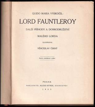 Quido Maria Vyskočil: Lord Fauntleroy