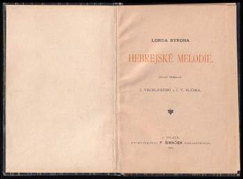 George Gordon Byron Byron: Lorda Byrona Hebrejské melodie