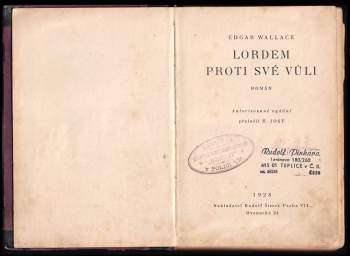 Edgar Wallace: Lordem proti své vůli