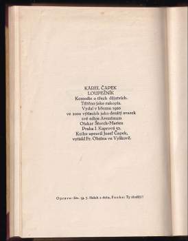 Karel Čapek: Loupežník