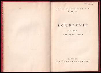 Karel Čapek: Loupežník