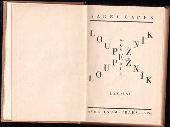 Karel Čapek: Loupežník