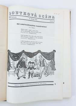 Ján Malík: Loutková scéna - ročník III. - List pro theorii a praksi loutkového divadelnictví - čísla 1 - 10 - KOMPLETNÍ ROČNÍK