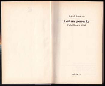 Patrick Robinson: Lov na ponorky