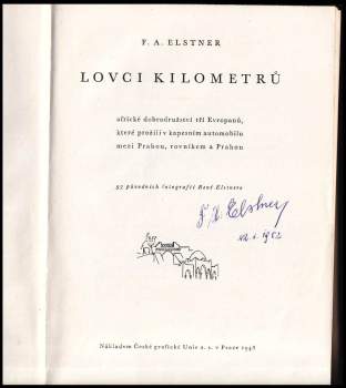 František Alexander Elstner: Lovci kilometrů