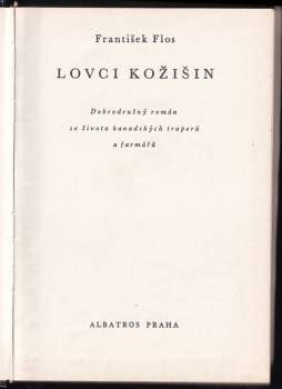 František Flos: Lovci kožišin