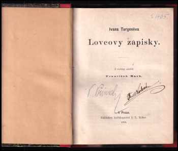 Ivan Sergejevič Turgenev: Ivana Turgeněva Lovcovy zápisky