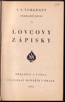 Ivan Sergejevič Turgenev: Lovcovy zápisky