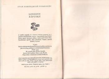 Ivan Sergejevič Turgenev: Lovcovy zápisky